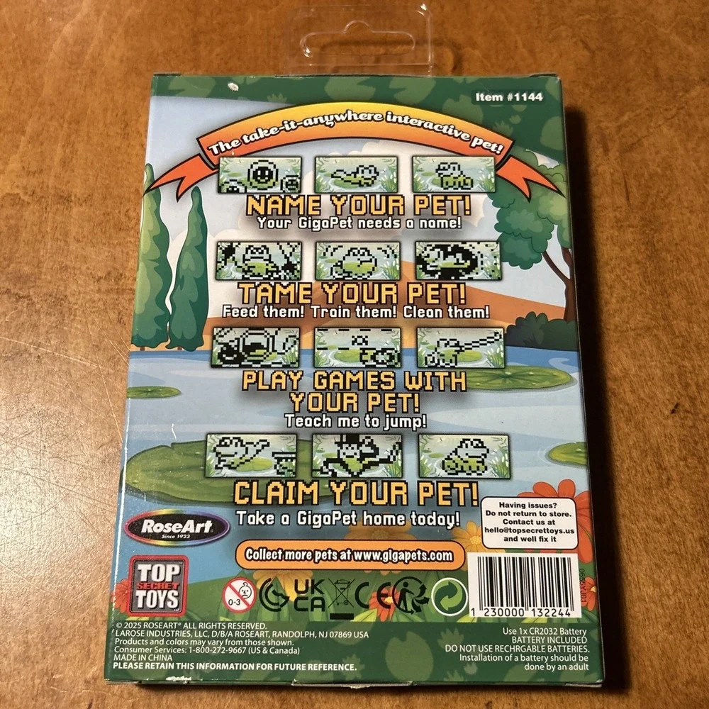 Giga Pet Virtual Pet for Kids Ages 5 and Up, 90s Throwback, Floppy Frog E4